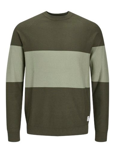JCOSHAWN KNIT CREW NECK XXL FOREST-NIGHT