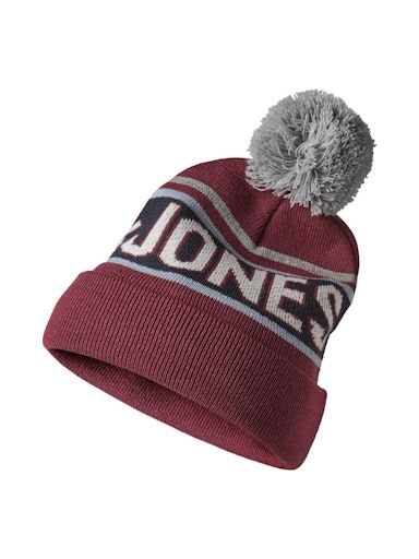 JACMAC TASSLE BEANIE JR S/M BRICK-RED