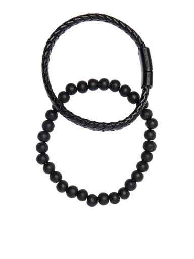 JACBRAID AND BEADS BRACELET 2-PACK ONESIZE STAND