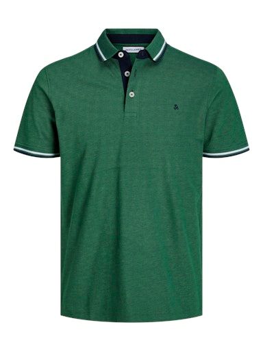 JJEPAULOS POLO SS NOOS L DARK-GREEN