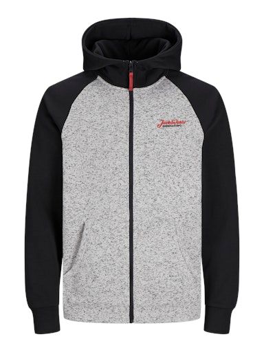 JJERIK SWEAT ZIP HOOD L BLACK