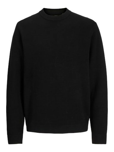 JPRBLAMILANO STITCH KNIT CREW NECK SN L BLACK