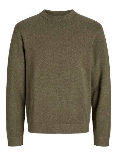 JPRBLAMILANO STITCH KNIT CREW NECK SN L Stone-Gray-Melange