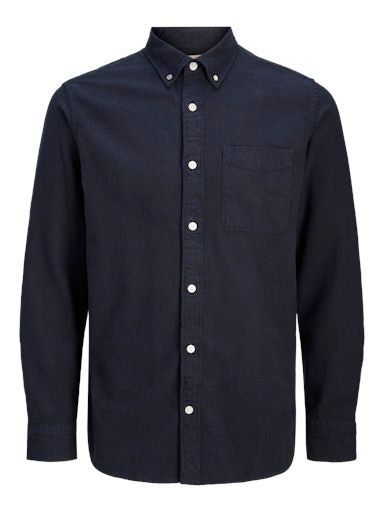 JPRBLUBROOK TWILL SOLID L/S SHIRT JNR 152 DARK-NAVY