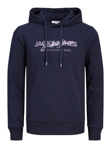 JJALVIS SWEAT HOOD L NAVY-BLAZER