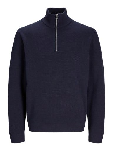 JPRBLAMILANO STITCH KNIT HALF ZIP SN L NIGHT-SKY