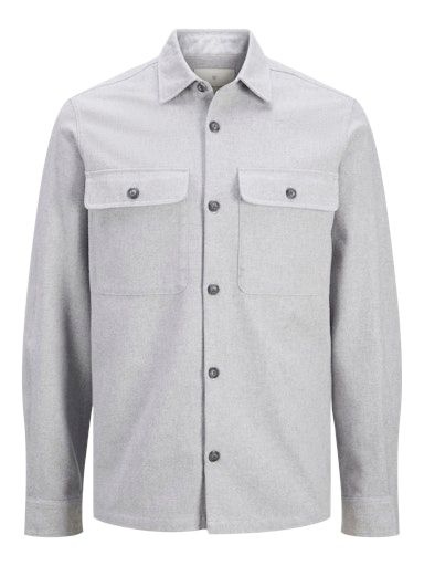 JPRRAYMOND MELANGE SOLID LS OVERSHIRT SN L LIGHT-GREY-MELANGE
