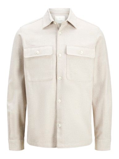 JPRRAYMOND MELANGE SOLID LS OVERSHIRT SN L Summer-Sand