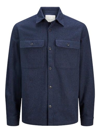 JPRRAYMOND MELANGE SOLID LS OVERSHIRT SN M Sargasso-SeaFit