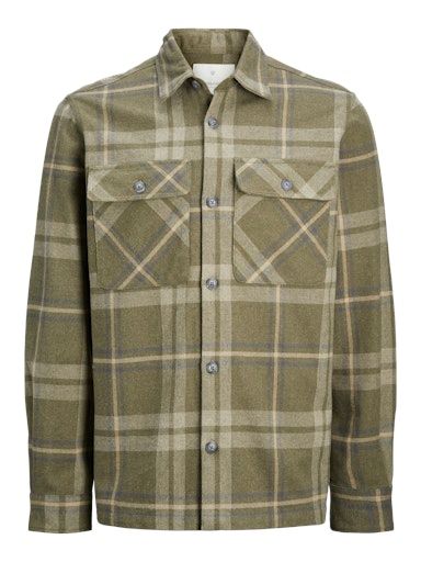 JPRRAYMOND MELANGE CHECK LS OVERSHIRT SN M OVERLAND-TREK