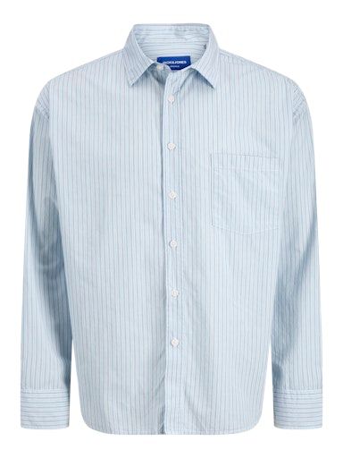 JORMEADOWS POPLIN STRIPE SHIRT LS JNR 152 Skyway