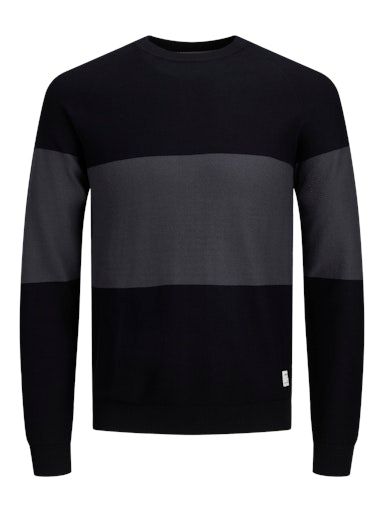JCOSHAWN KNIT CREW NECK S BLACK