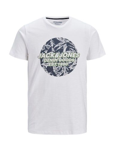 JORLEFO PLACEMENT TEE SS CREW NECK JR 140 WHITE