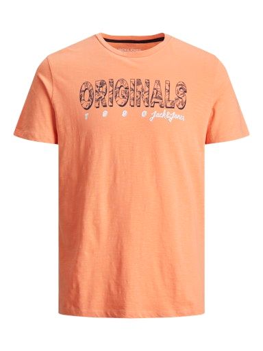 JORLEFO PLACEMENT TEE SS CREW NECK M SHELL-CORAL