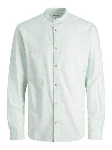 JJESUMMER BAND LINEN BLEND SHIRT LS SN L Soothing-Sea