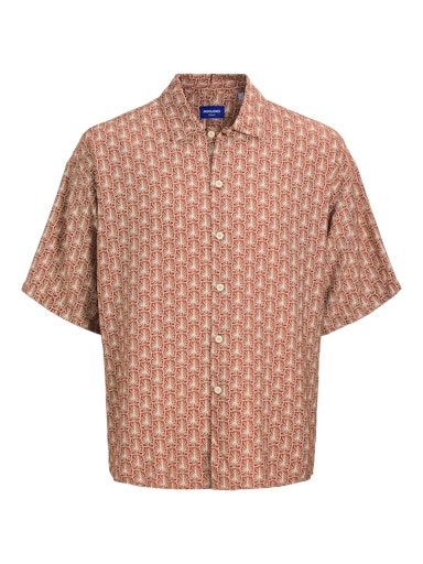 JORMARSHALL ISLINGTON AOP SHIRT SS SN L Arabian-Spice