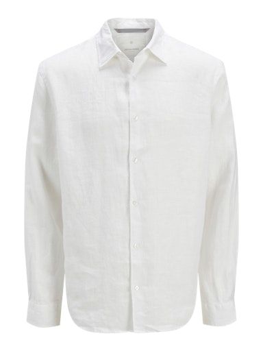 JPRBLALAWRENCE LINEN L/S SHIRT SN L BRIGHT-WHITE