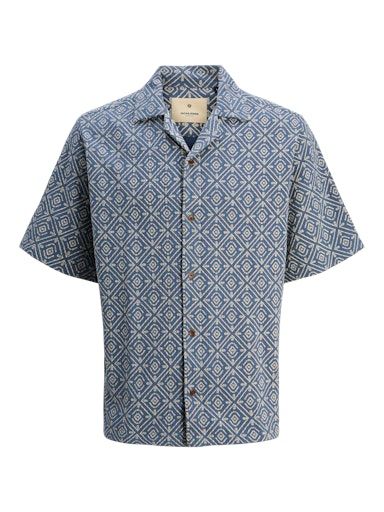 JPRBLUVINCENT PRINT RESORT S/S SHIRT SN L BERING-SEA