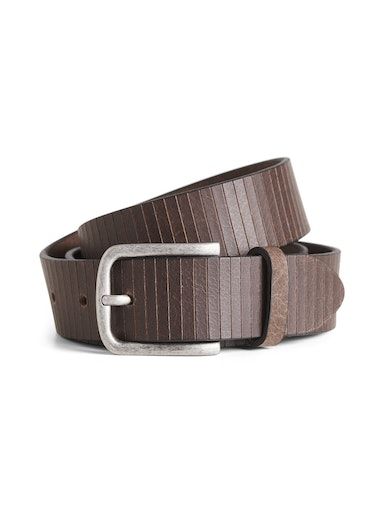 JACCLAY LEATHER BELT 85 BLACK-COFFEE