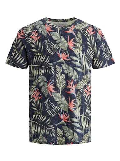 JORELI ORGANIC AOP TEE SS CREW NECK M NAVY-BLAZER