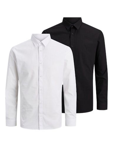 JJJOE SHIRT LS 2 PACK MP S BLACK
