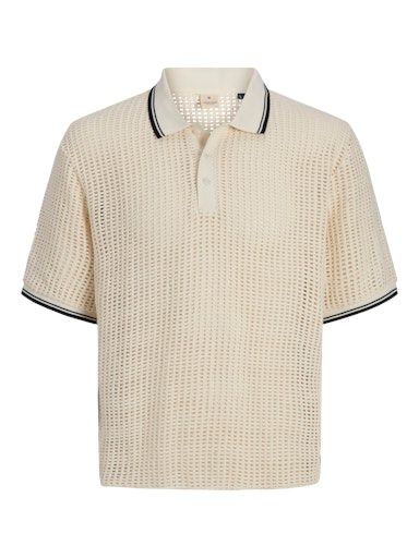 JPRBLUCOHEN SS POLO L CLOUD-DANCER