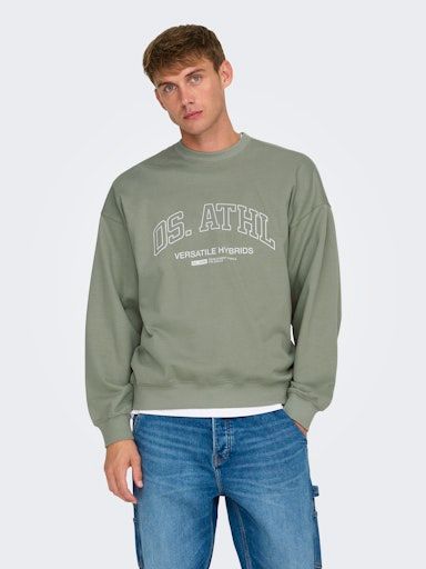 ONSALTA VTG CREW NECK SWEAT ATHL M Shadow