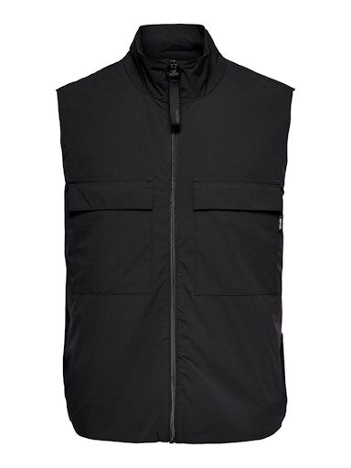 ONSSHEPARD NYLON POCKET VEST S BLACK