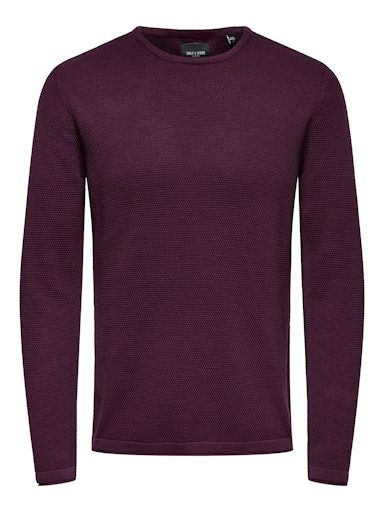 ONSPANTER REG 12 STRUC CREW KNIT NOOS L WINETASTING