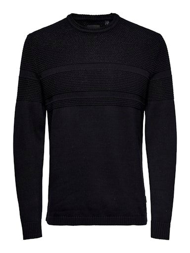 ONSBACE LS CREW KNIT XXL BLACK