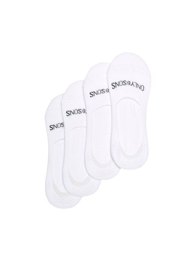 ONSLESTER INVISIBLE SOCK 4-PACK ONESIZE WHITE