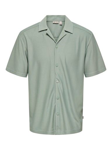 ONSKARI RLX RESORT SS PLIZZE SHIRT NOOS M Iceberg-Green