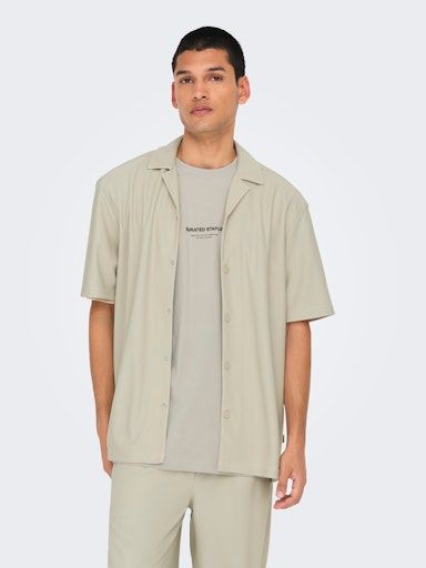 ONSKARI RLX RESORT SS PLIZZE SHIRT NOOS XS Moonstruck