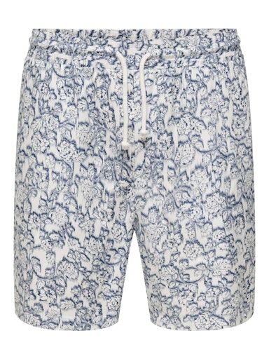 ONSTEL DASH LIFE REG AOP SHORTS L CLOUD-DANCER