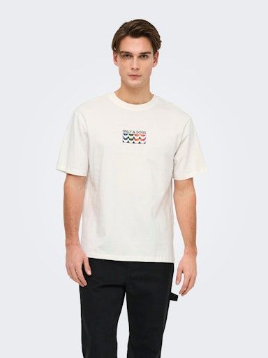 ONSWAVE LOGO RLX SS TEE CS L CLOUD-DANCER